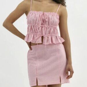 Cottagecore Beach Size 8/10 Medium Skirt & Top Set Cotton Blend Vacation Trip